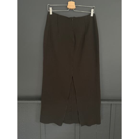 Massimo Dutti Studio Brown Wool Blend Midi Skirt NEW Size Small - Picture 9 of 12